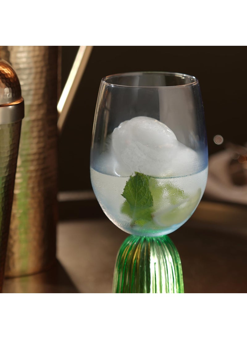 Pure Home Living Set of 2 Blue and Green Dual Tone Wine Glasses Ideal for Diwali Gifting Perfect for Party and Regular use