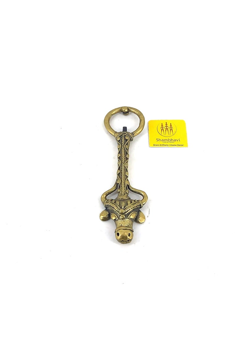 Shambhavi Creations Brass Bottle Opener Bull Design 475 inch Stylish Beer Opener