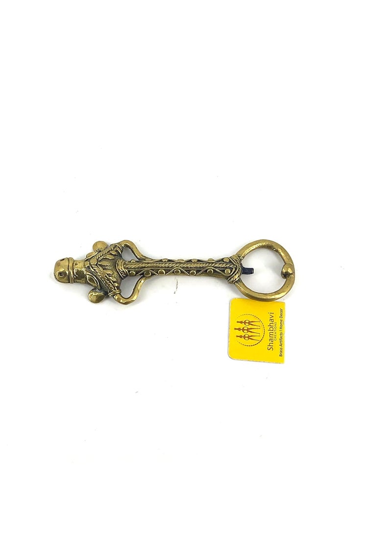 Shambhavi Creations Brass Bottle Opener Bull Design 475 inch Stylish Beer Opener