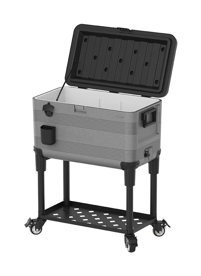 Cosmoplast KeepCold 70 Liters Patio Icebox Cart with Wheels