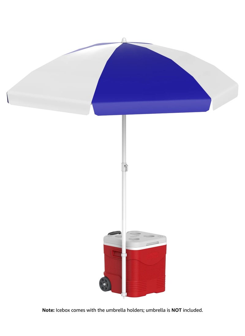 Cosmoplast 45L KeepCold Picnic Trolley Icebox with Umbrella Holder