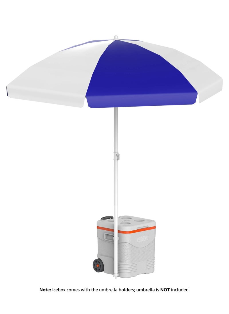 Cosmoplast 30L KeepCold Picnic Trolley Icebox with Umbrella Holder