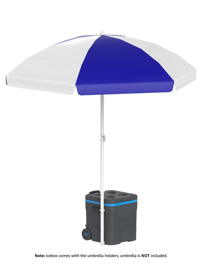 Cosmoplast 45L KeepCold Picnic Trolley Icebox with Umbrella Holder