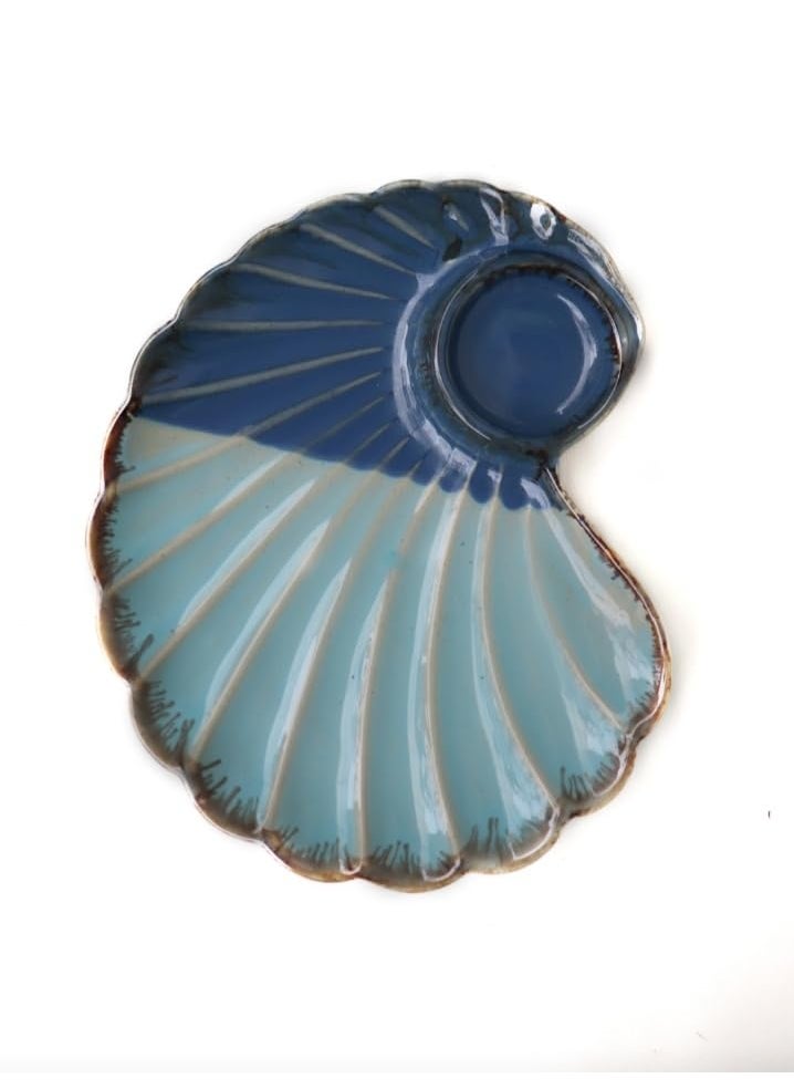 Fab Posh Peacock Shell Shaped Ceramic Platter Ideal for Snacks Chips Dip Appetizers A Must Have for Elegant Dining Home Dcor Elegant Food Presentation