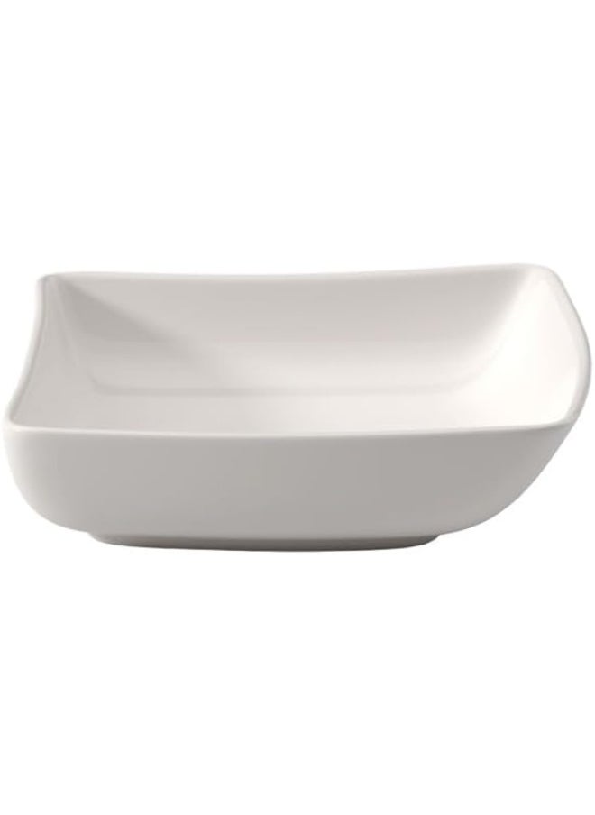 Villeroy & Boch New Wave Square Individual Bowl, 4.75 in, Premium Porcelain, White