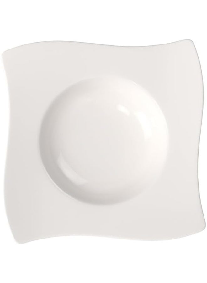 Villeroy & Boch New Wave Rim Soup, 10.25 in, Premium Porcelain, White