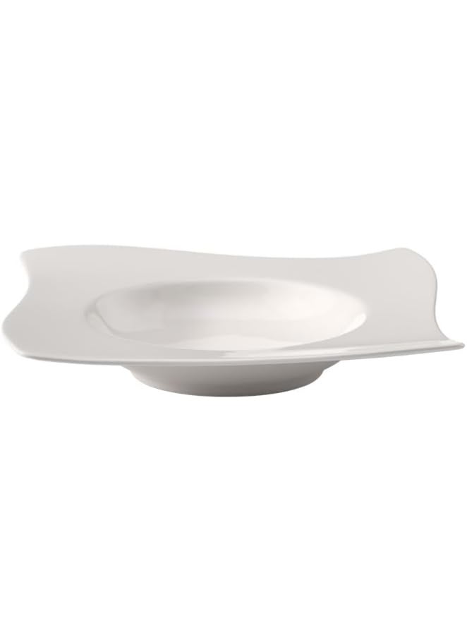 Villeroy & Boch New Wave Rim Soup, 10.25 in, Premium Porcelain, White