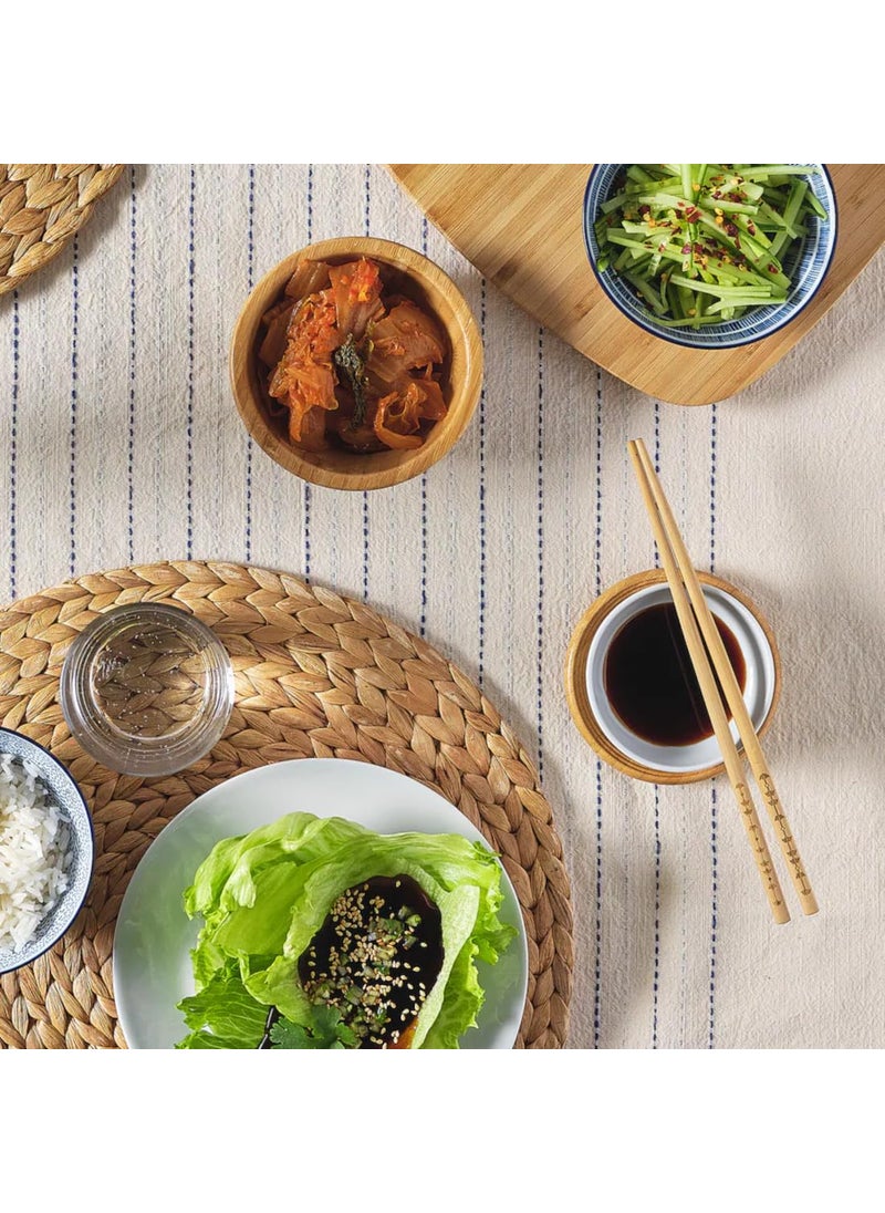 Graidient span IKEA 5 BLANDA MATT Serving Bowl Bamboo Stylish Stackable for SpaceSaving Perfect for Snacks Salads Buffets