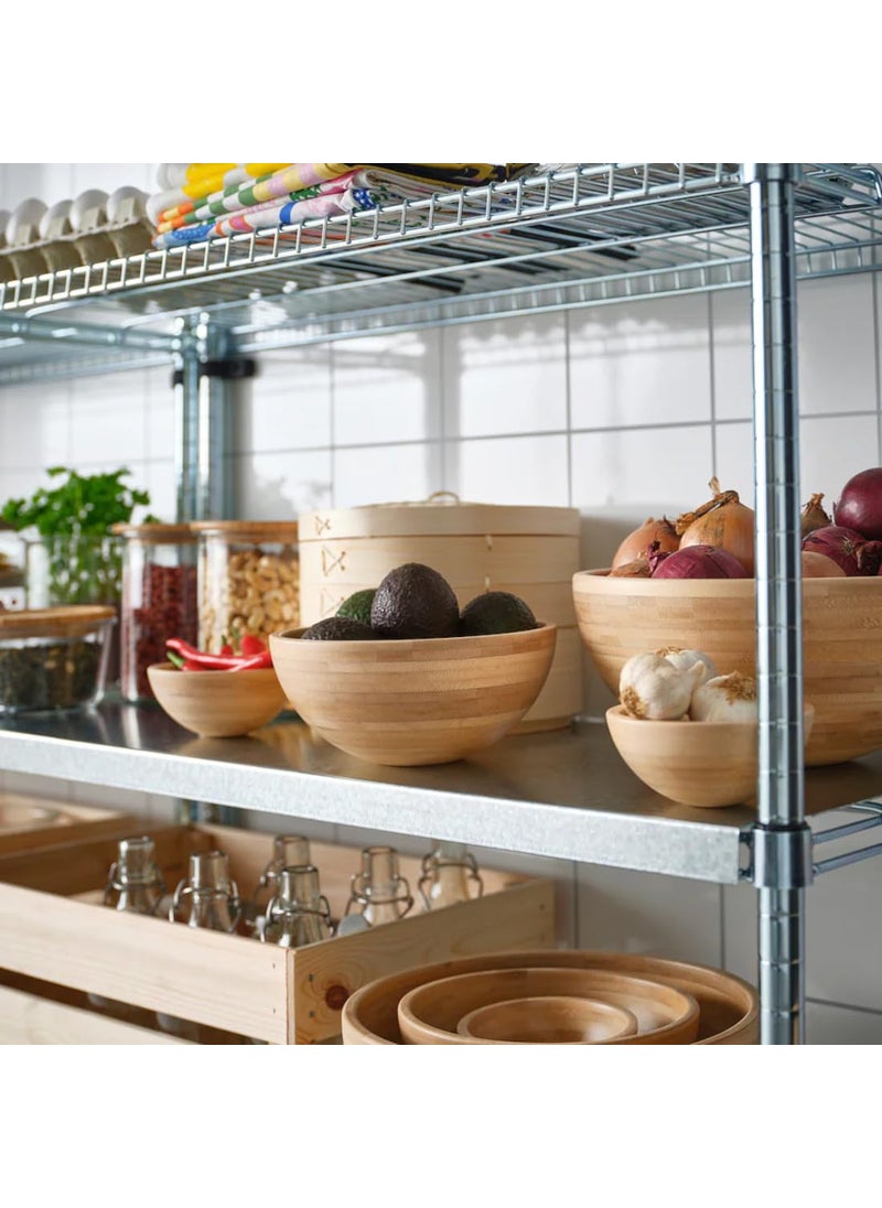 Graidient span IKEA 5 BLANDA MATT Serving Bowl Bamboo Stylish Stackable for SpaceSaving Perfect for Snacks Salads Buffets