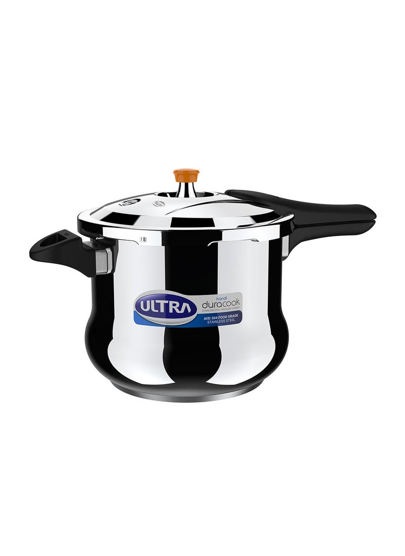 ULTRA Duracook Handi 8 L Stainless Steel Pressure CookerAISI 304 Food Grade SS Froth Collectorspillage ControlInduction CompatibleImp Bonded Composite BaseISI10Y Warranty