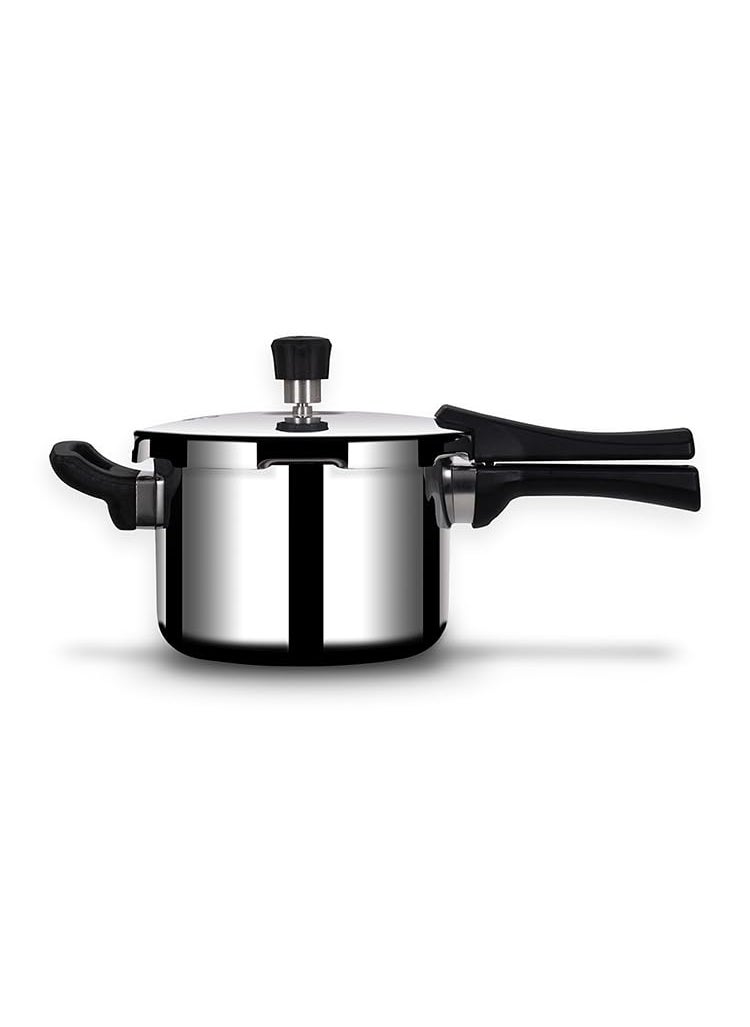 ARTTDINOX Stellar Stainless Steel Triply 5 Ltr Mirror finish Pressure Cooker with Gasket Rivetless Handle Induction Gas Base 7 Yrs Warranty Jindal Stainless