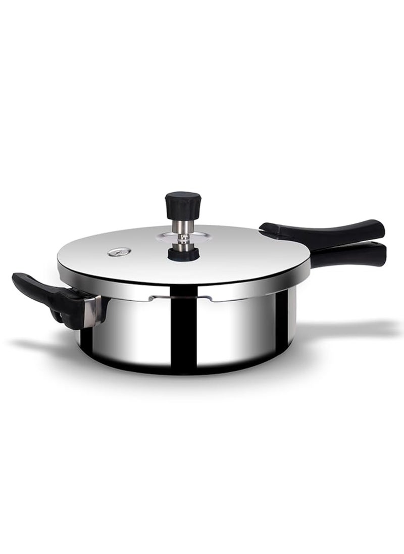 ARTTDINOX Stellar Stainless Steel Triply 35 Ltr Mirror Finish Pressure Cooker With Gasket Rivetless Handle Induction Gas Base 7 Yrs Warranty Jindal Stainless 35 Liter