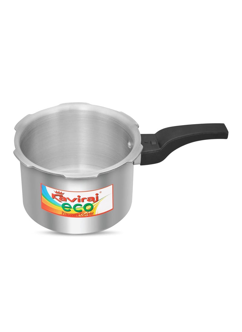 Kaviraj Eco 3L Pressure Cooker Aluminium Cooker with Outer Lid Without Induction Base