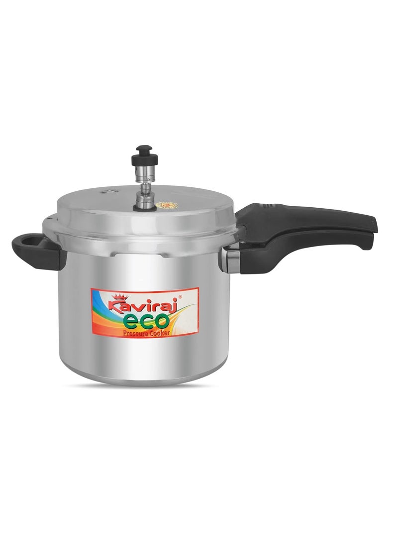 Kaviraj Eco 3L Pressure Cooker Aluminium Cooker with Outer Lid Without Induction Base