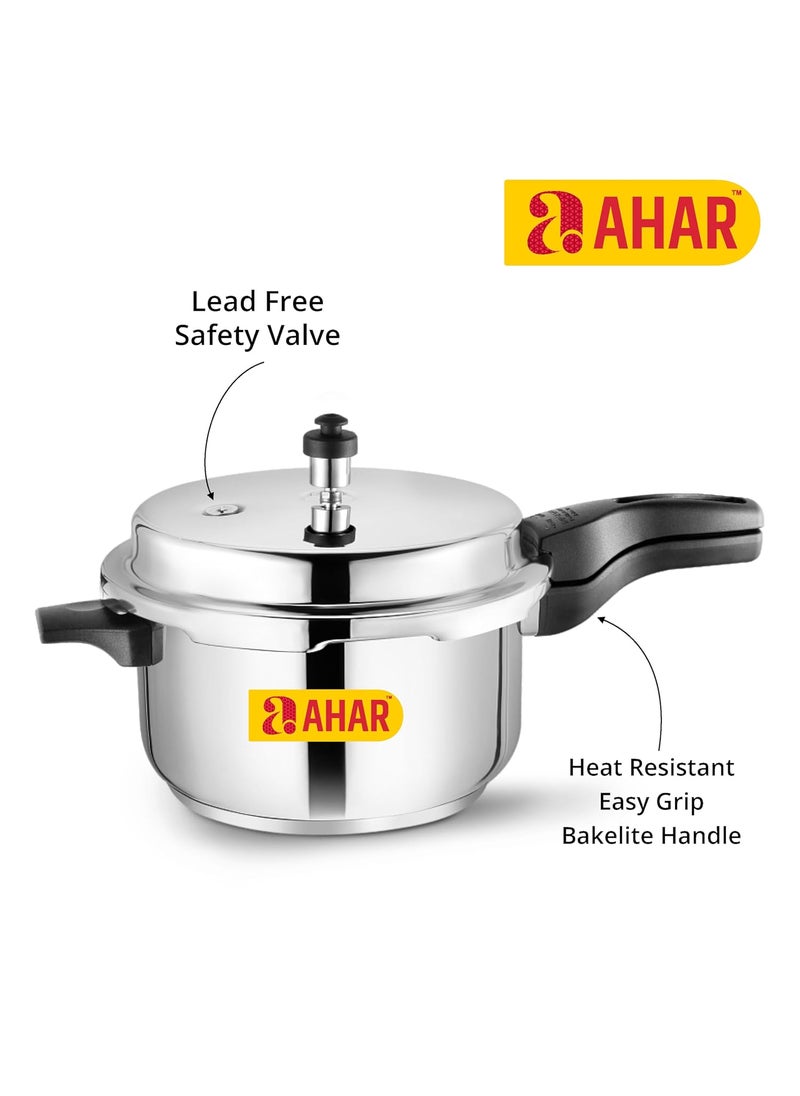 Ahar Stainless Steel Regular Outer Lid Pressure Cooker5 Litre