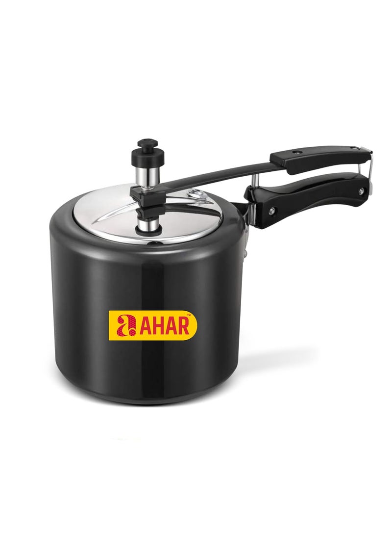 Ahar Hard Anodised Induction Base Body With Stainless Steel Inner Lid Pressure Cooker 3 Liter