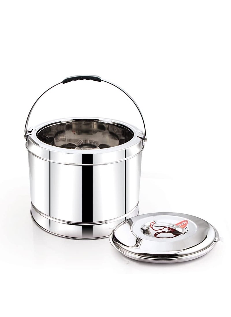 Praylady Stainless Steel Insulated Carry Hot Pot 7500 ML Silver