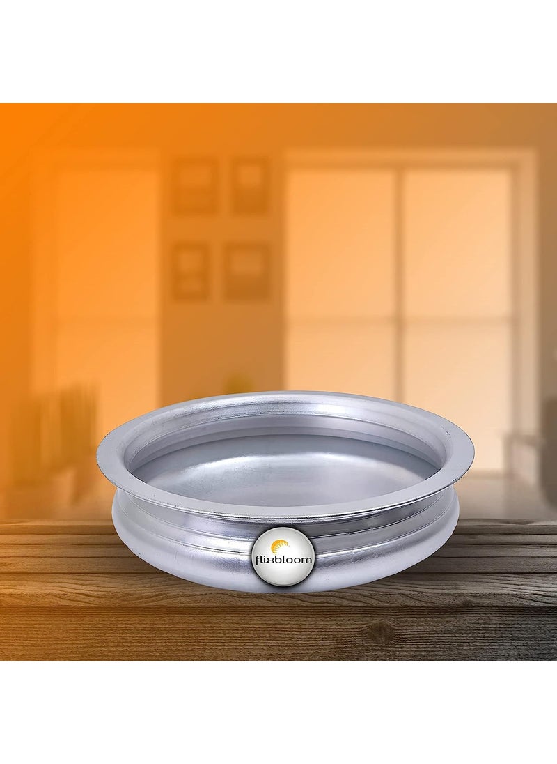 Flixbloom Deserving Traditional Virgin Food Grade Aluminium Induction Base Stovetop Compatible UrliUruli for Cooking UrliUruli with Lid 4 Litre