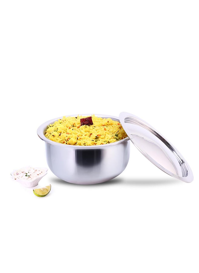 Wonderchef Nigella Triply Stainless Steel 18 cm Cooking Pot 26mm Thickness Silver