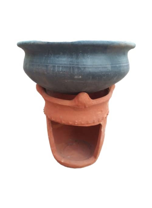LKC Clay sigdiClay chulhafor Cooking Food with Natural Taste Size 30 cm Height