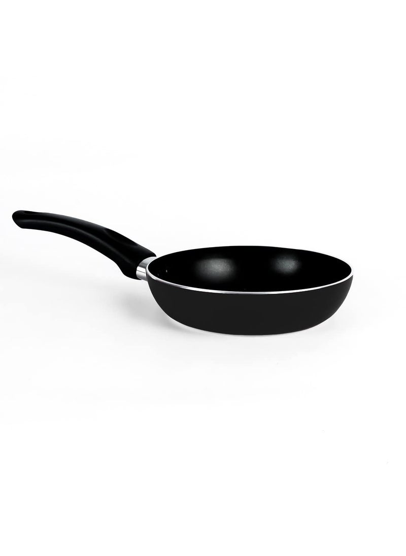 SAVYA HOME Non Stick Frying Pan 26 cm Stove Induction Cookware Minimal Oil Cooking Easy Grip Handle 3 Layer Non Stick Coating NonToxic Lightweight 2 Year Warranty Black Colour
