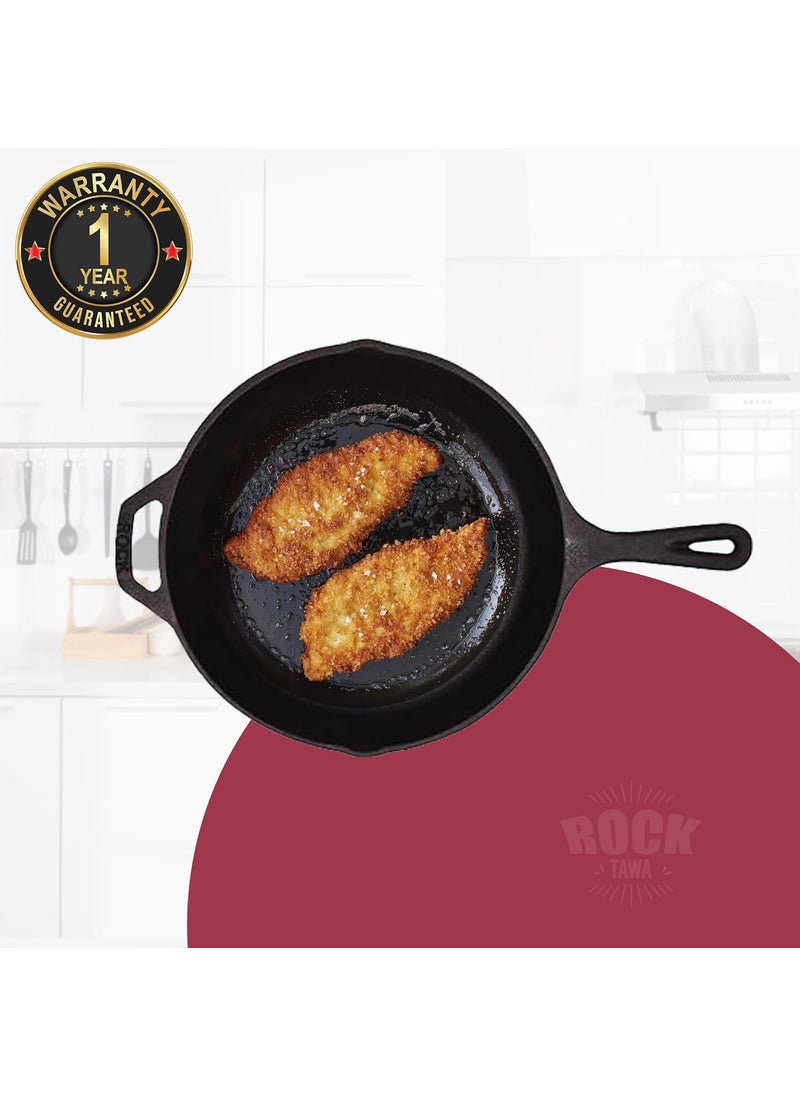 Rock Tawa Frying PAN 105 in PreSeasoned Cast Iron Skillet