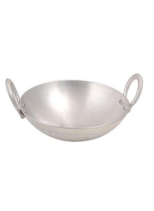 Tannu Craft Aluminium kadhai Premium Range of Aluminum Kadhai Deep Kadai Non Induction Kadai Non Stick Kadai Deep Cooking 4 Litter