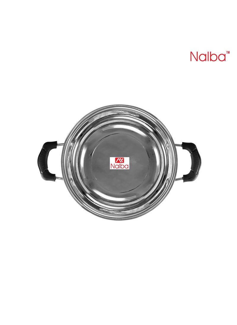 Nalba Stainless Steel KadhaiKadai Heavy Gauge 22 Litre 245 cm