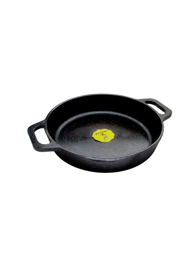 eKitchen PreSeasoned Cast Iron Oven Skillet 24cm