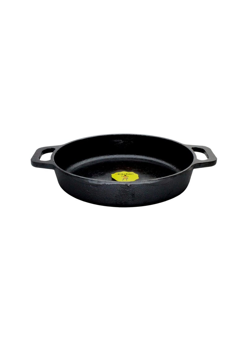 eKitchen PreSeasoned Cast Iron Oven Skillet 24cm