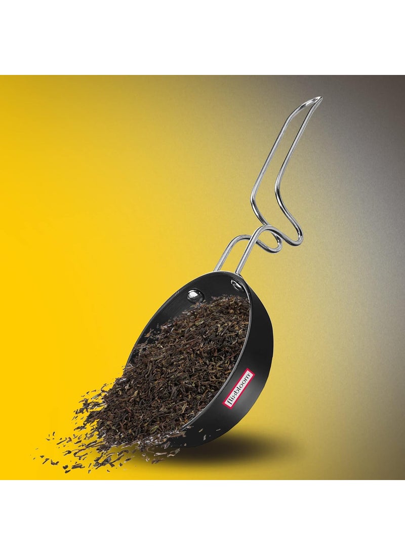 FLIXBLOOM Essential Iron Tadka Panchhonk panFrying PanDal Tadka Pan with Steel Handle for Kitchen Tossing pan Oil Heater