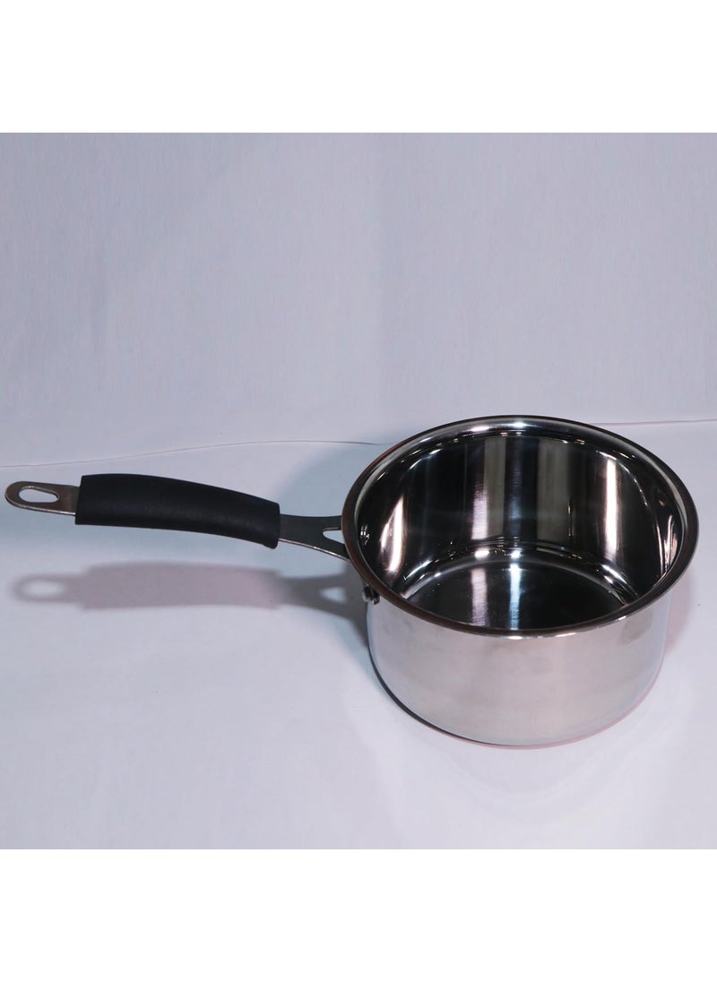 Flixbloom Perfect Stainless Steel Kitchen Cookware Induction LPG Stovetop Friendly SaucepanTea PanMilk Pan 1 Litre Tea Pan