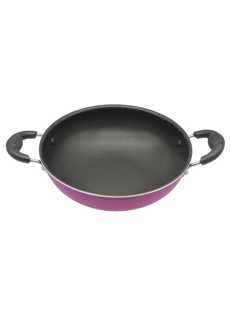 eKitchen Nonstick Kadhai with Stainless Steel Lid 21cm