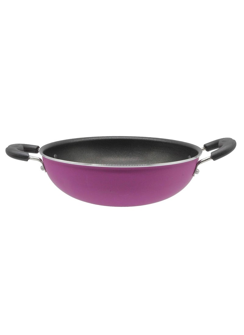 eKitchen Nonstick Kadhai with Stainless Steel Lid 21cm