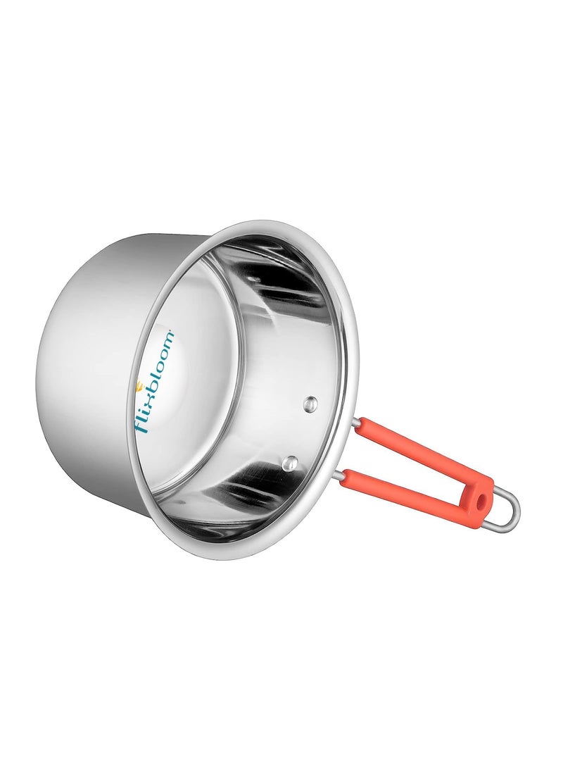 Flixbloom Regular Aluminium Saucepan for Tea Milk Without Lid 2 Liter Silver 2 Litre Sauce Pan