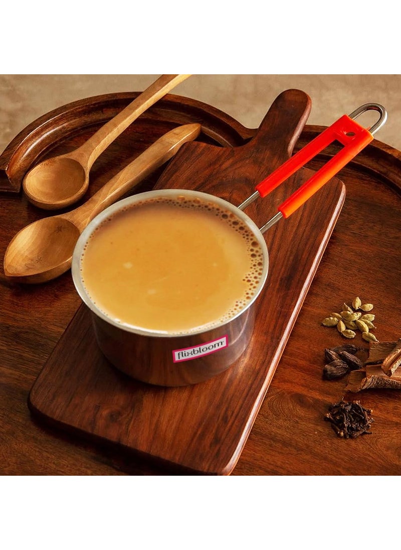 Flixbloom Regular Aluminium Saucepan for Tea Milk Without Lid 2 Liter Silver 2 Litre Sauce Pan