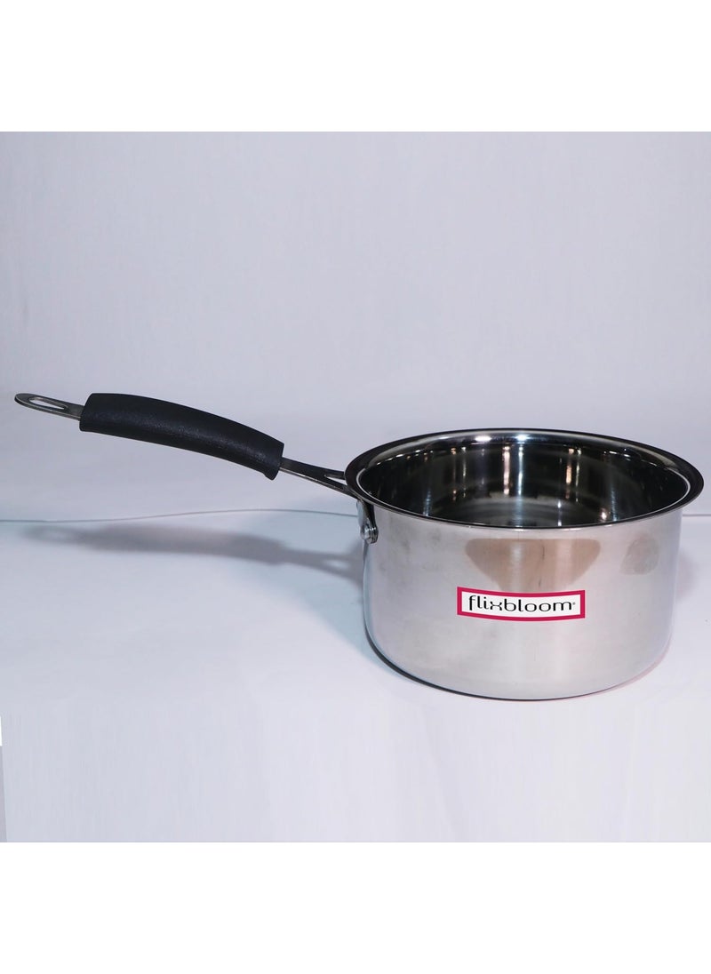 Flixbloom Special Stainless Steel Multipurpose SaucepanTea Pan Induction LPG Cooking Cookware TPanChaidanMilk PanSauce Pot Sauce Pan with Hanging Handle 1 Litre