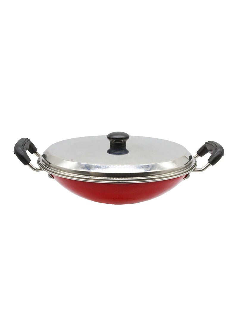eKitchen Fe PreSeasoned Mild Carbon Steel Iron Appam Pan Appachetty 21 cm