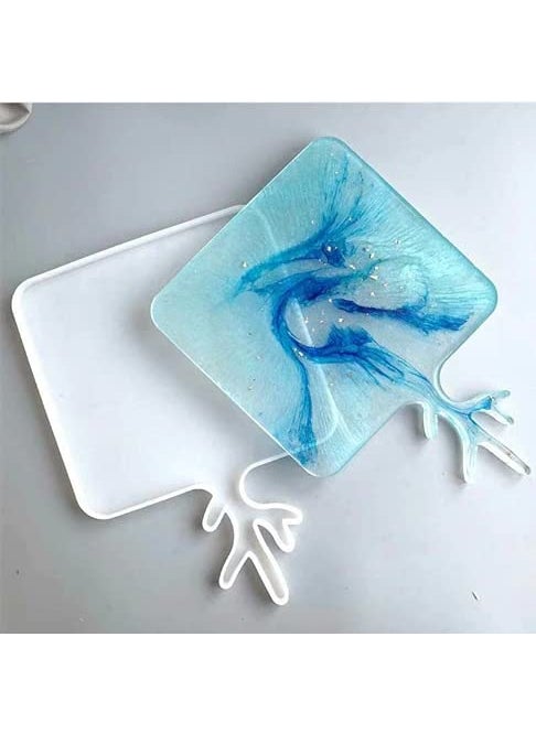 TubeRose Resin Large Silicone Square Tray Mould for DIY Handmade Plate