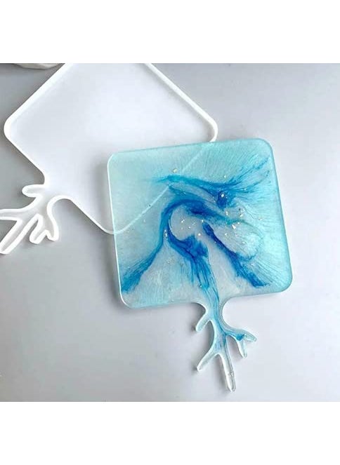 TubeRose Resin Large Silicone Square Tray Mould for DIY Handmade Plate