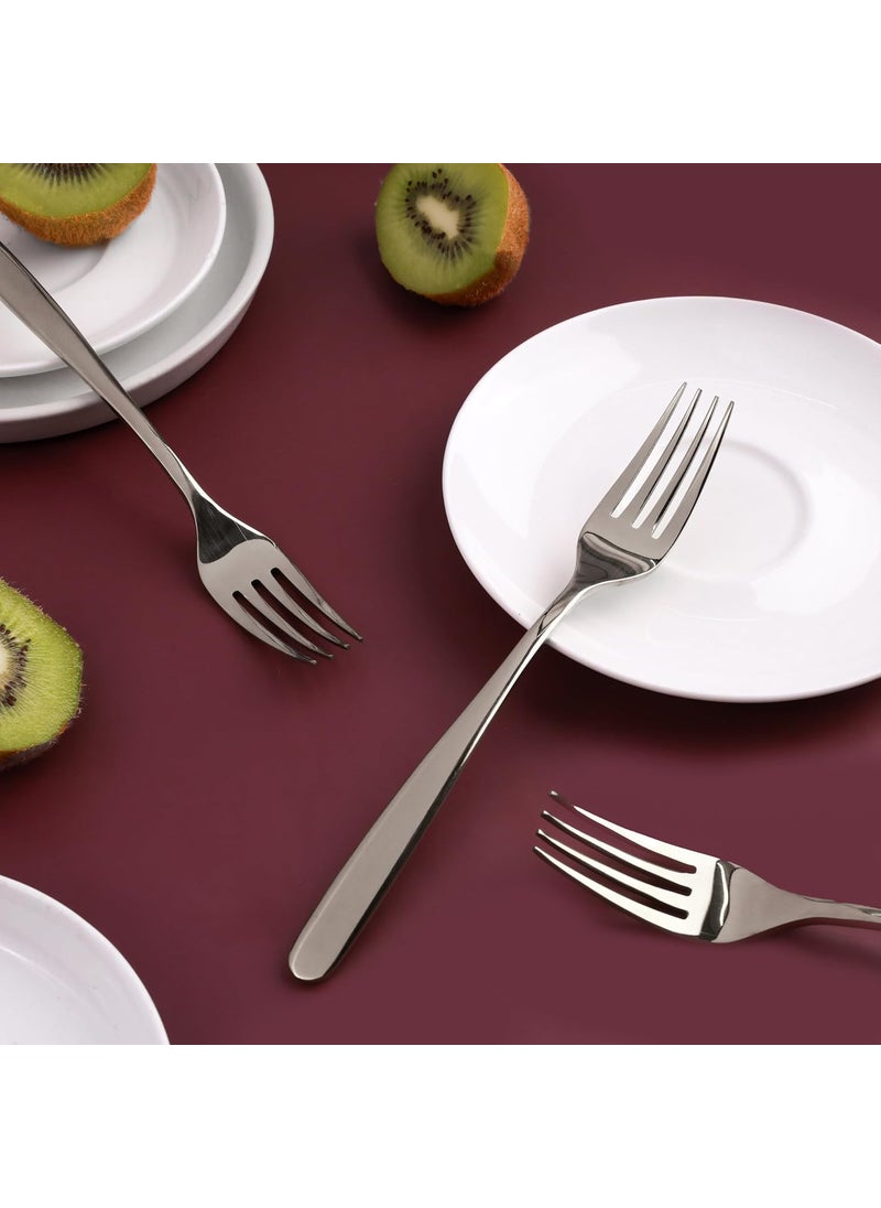GROX Stainless Steel Premium Classic Regular Fork Silver Set of 6 21 cm