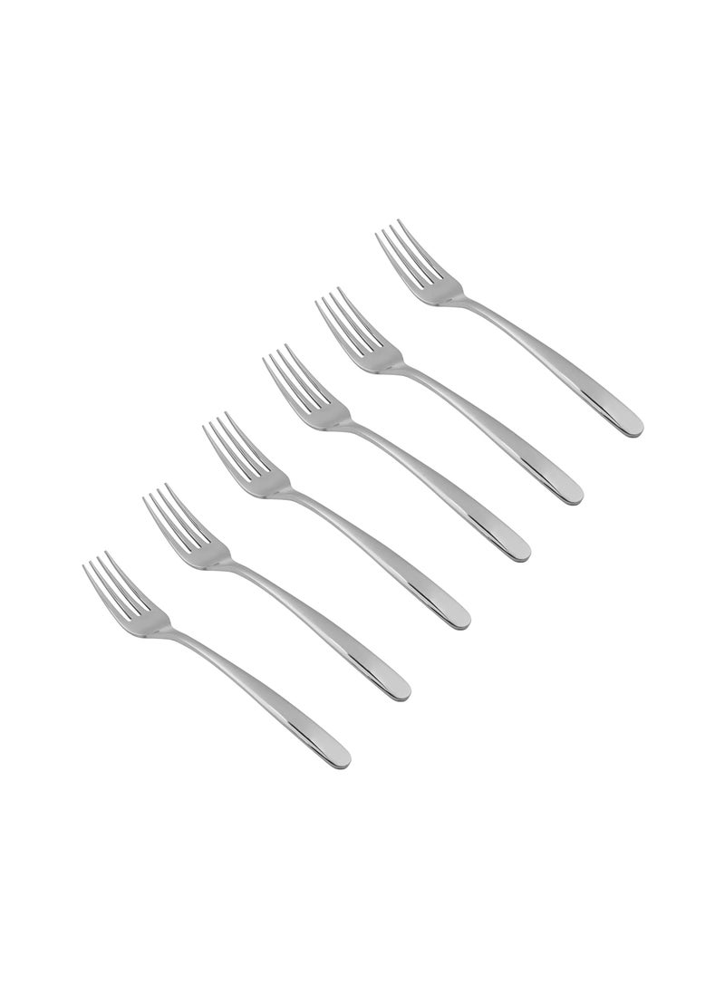 GROX Stainless Steel Premium Classic Regular Fork Silver Set of 6 21 cm