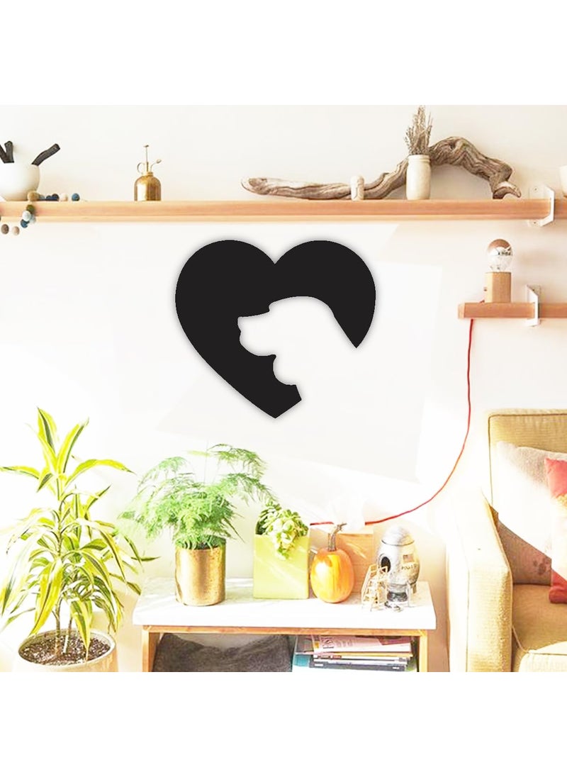 Labra Dog in Heart Shape Wall Decor Hanging Frame for Home Kids Room Pet Wall Decor Best Gift for Dogs Lover Friends and Family