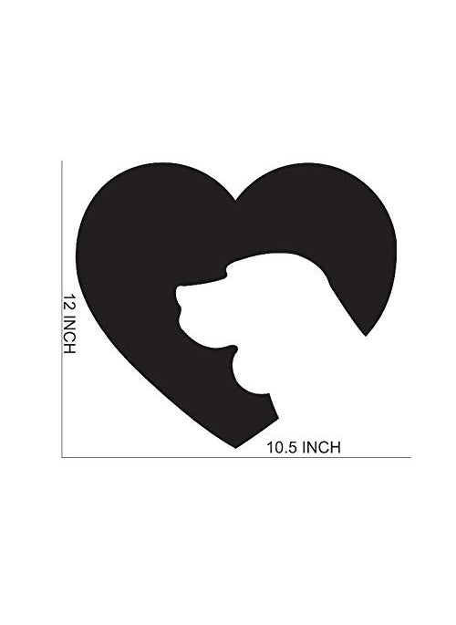 Labra Dog in Heart Shape Wall Decor Hanging Frame for Home Kids Room Pet Wall Decor Best Gift for Dogs Lover Friends and Family
