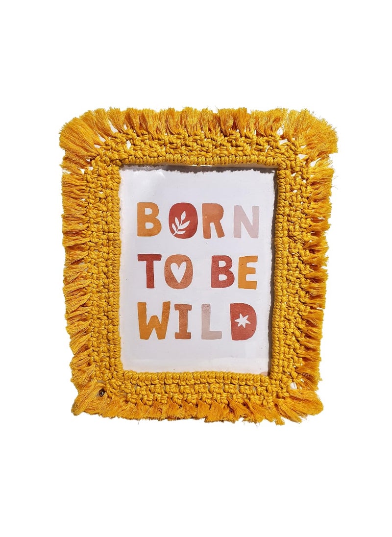 KNOTSUP Macrame Photo Frame Bohemian Home Decor Indoor Boho Decor Aesthetic Room Decor Iteams For Kidsroom Bedroom Living Room