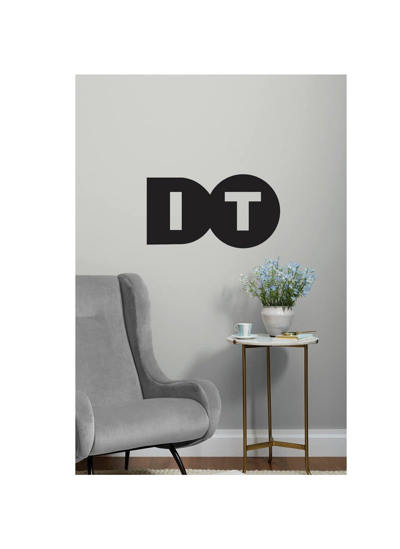 300Sparkles DO IT Cutout for Home Room Office Gym Party Decor Wall Hanging Black 15 X 8