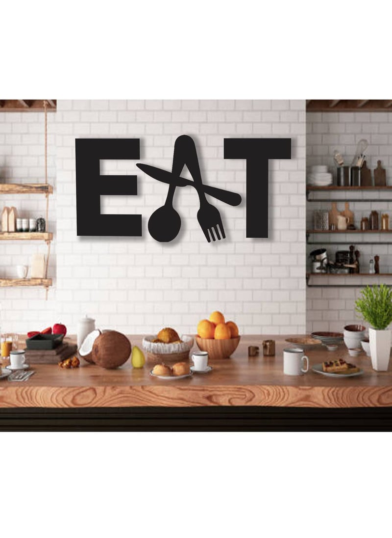 300Sparkles Kitchen Wall Decor Cutout for Home Room Office Cafe Decoration Coffee Corner Black