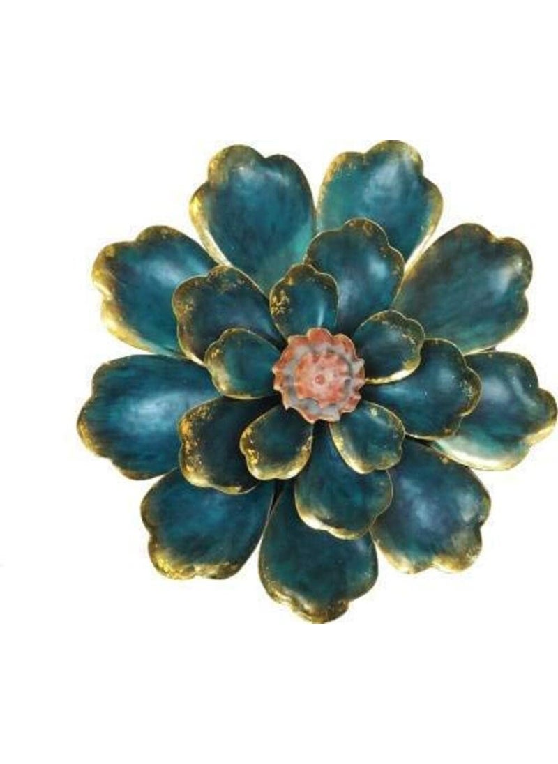 Urban TreeZ Iron Rajasthani Shine Flower Decor Wall Decor Wall HangingNannan blue