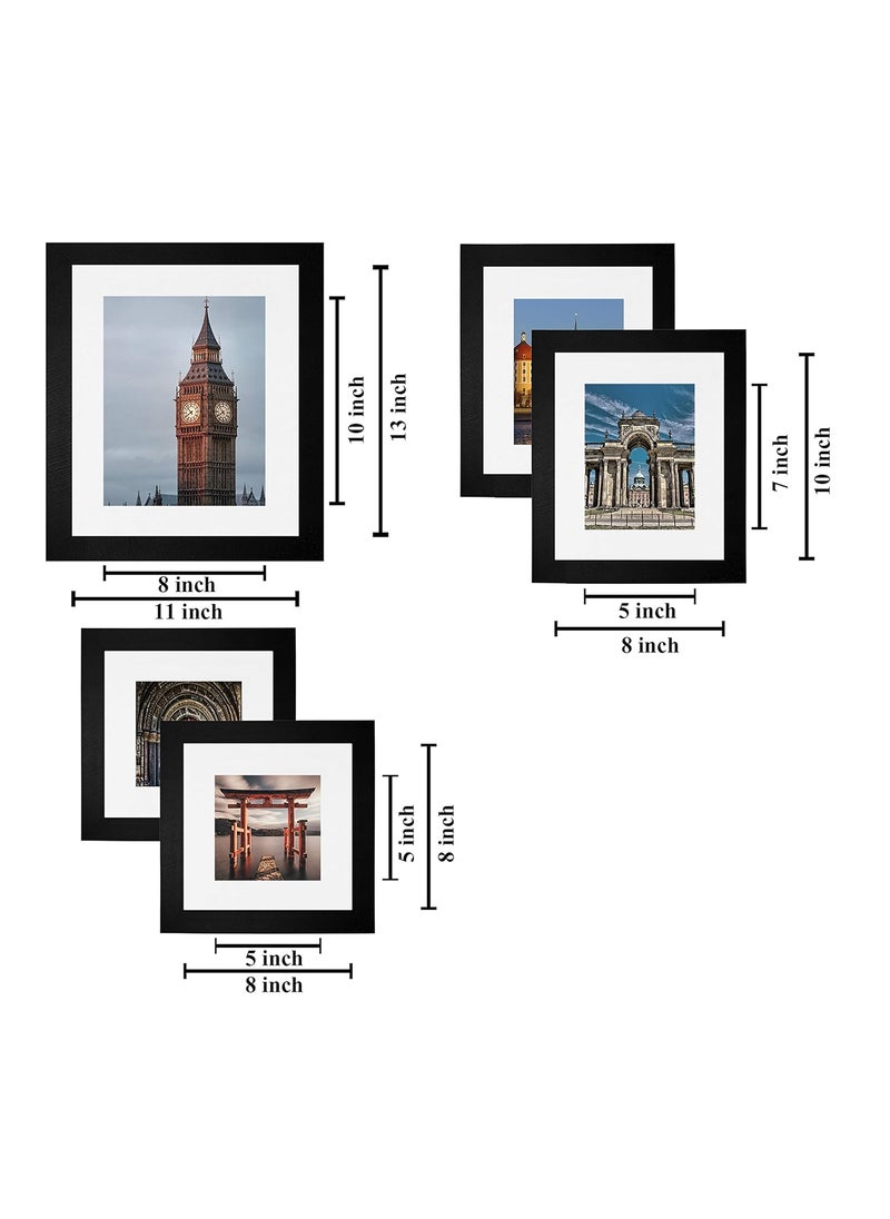 Wens Ps Wood Photo Frame Ps Wood 38 cm X 155 cm X 125 cm Black Set of 5
