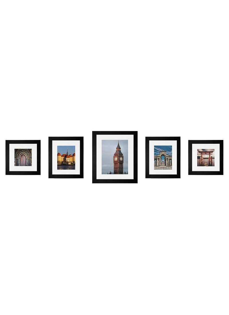 Wens Ps Wood Photo Frame Ps Wood 38 cm X 155 cm X 125 cm Black Set of 5